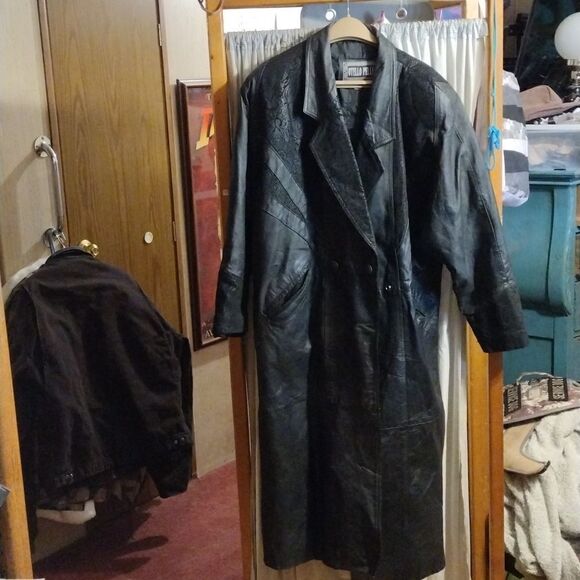 Otello Pelle leather trench coat - Picture 1 of 12
